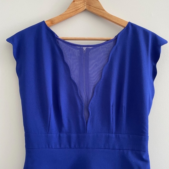 ⭐️Urban Outfitters Cooperative Scallop Peplum Dress in Blue - Picture 3 of 6